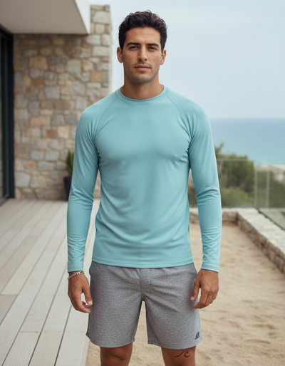 Men's Glacier Blue rash guard