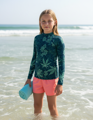 Transformative Teal Kumo Youth Rash Guard Youth Rash Guard — Dripper