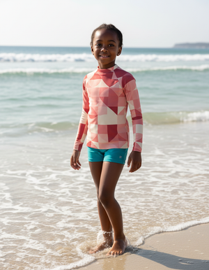 Kids Millennial Pink Dwell kids rashguards