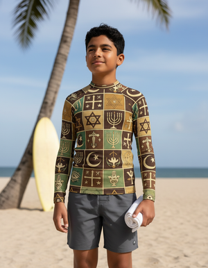Coffee Bean Unity Youth Rash Guard Youth Rash Guard — Dripper