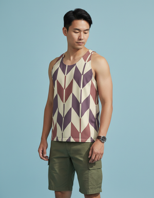 Men's Yagasuri Tank Top