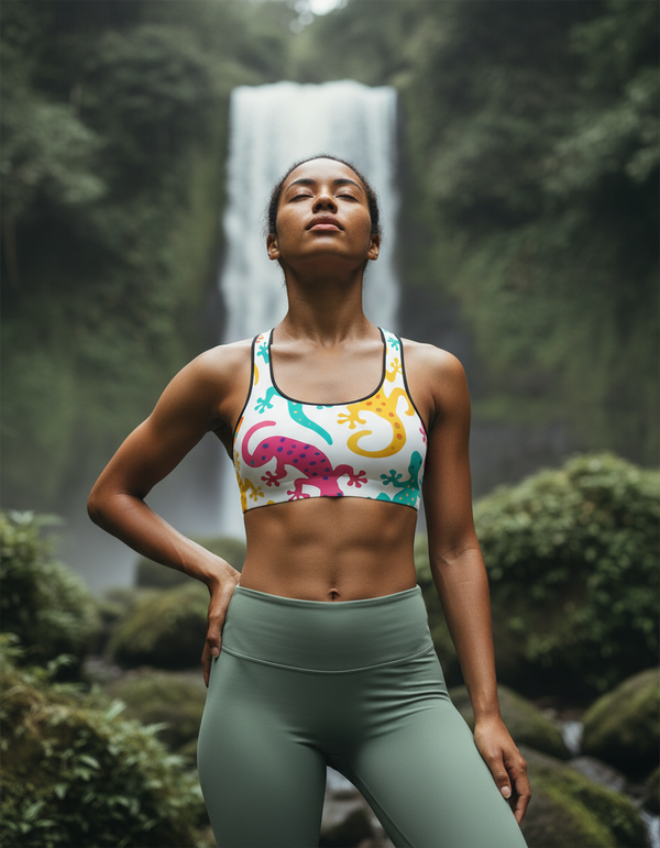 Mosaic Longline Sports Bra Classic longline sports bras