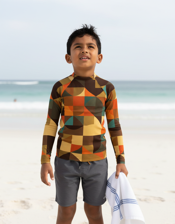 Kids Mid-Century Modern Rash Guard