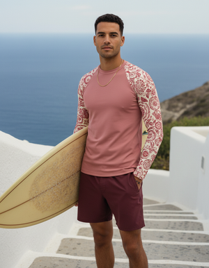 Tea Rose Echo Rash Guard Men's Rashguard — Dripper