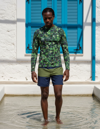 Men's Runway Emerald Dapple rash guard