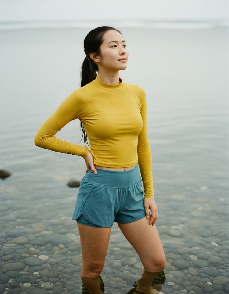 Bauhaus Yellow Rash Guard Women's Rashguard — Dripper