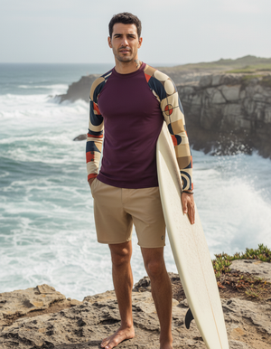 Men's Amaranth Form men's short-sleeve rashguards