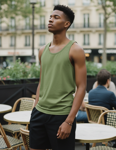 Men's Moss Green Tank Top tank top