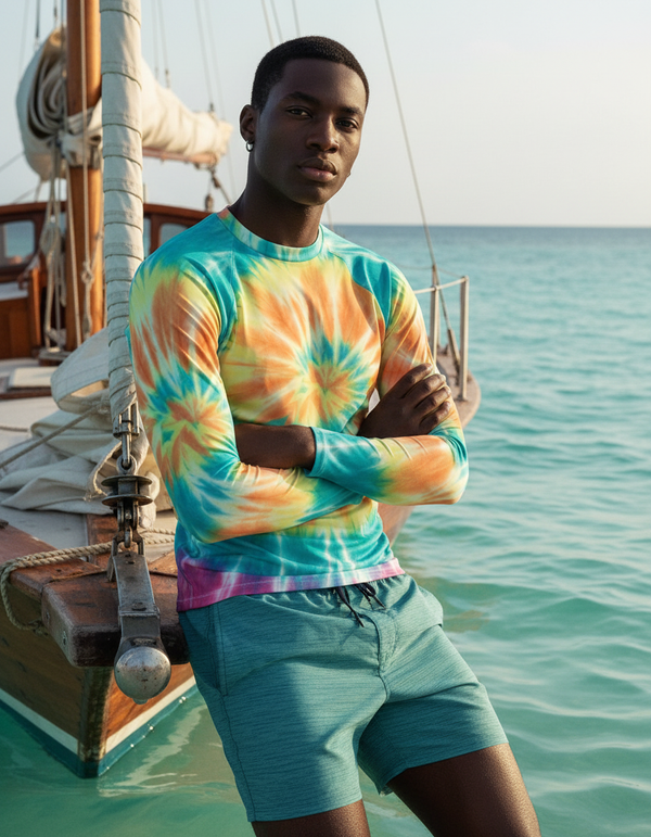 Galactic Glow Nebula Rashguard