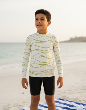 Youth Lime Aqua youth rashguards