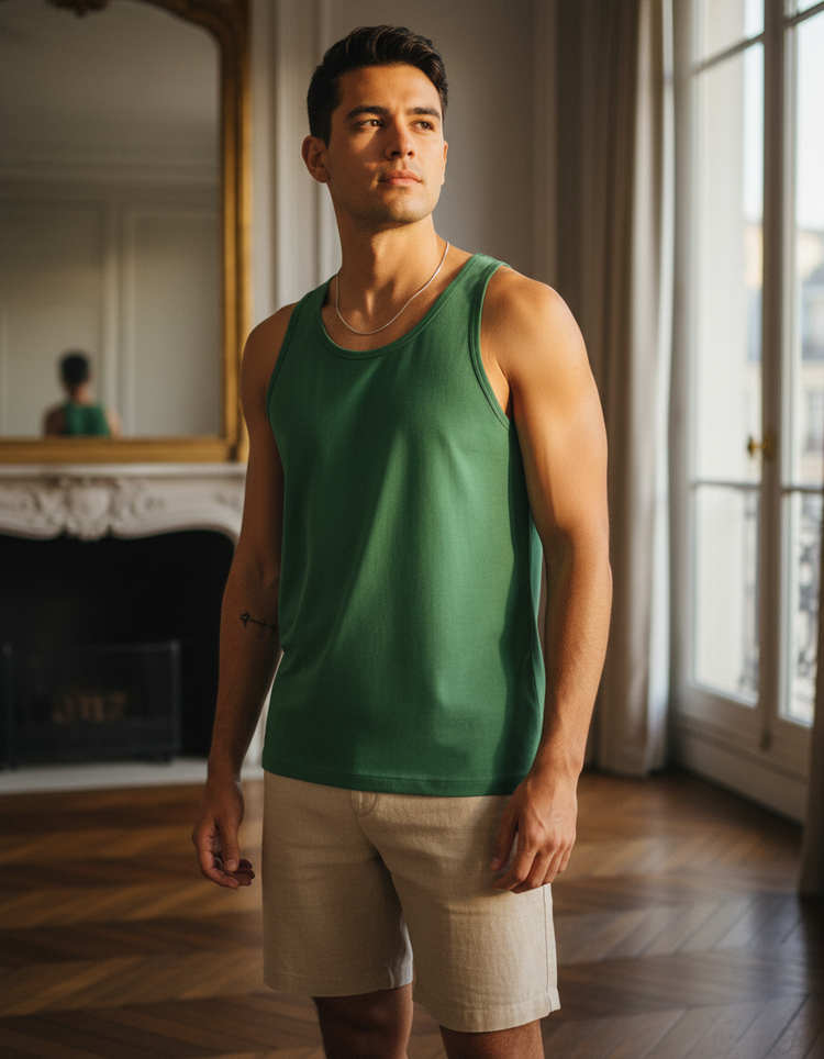 Palm Green Tank Top Men's Tank Top — Dripper