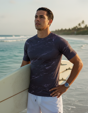 Men's Burnished Lilac Eclipse men's short-sleeve rashguards