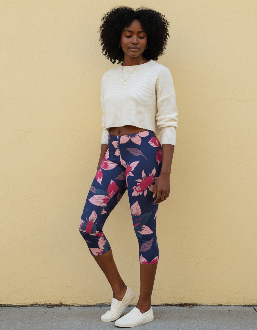 Electric Fuchsia Zenith capri leggings