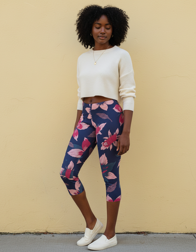 Electric Fuchsia Zenith Capri Leggings capri leggings
