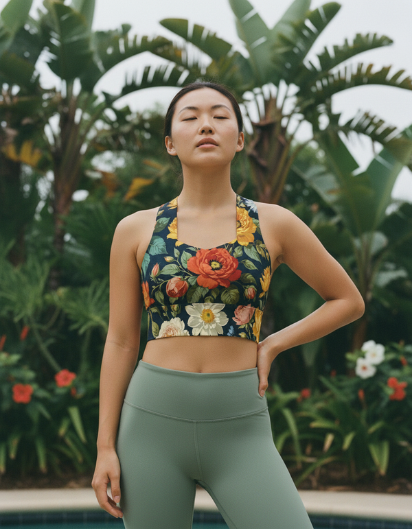 Fleuri longline sports bras