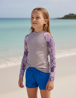 Burnished Lilac Riad Kids Rash Guard Kids Rash Guard — Dripper