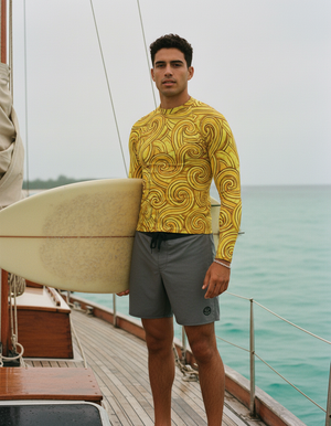 Yellow Spectrum Rash Guard Men's Rashguard — Dripper