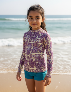 Burnished Lilac Estilo Kids Rash Guard Kids Rash Guard — Dripper