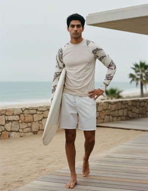 White Onyx Breeze Rash Guard Men's Rashguard — Dripper