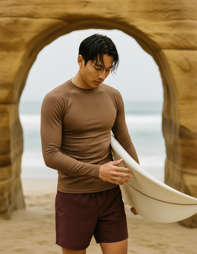Hazelnut Rash Guard Men's Rashguard — Dripper