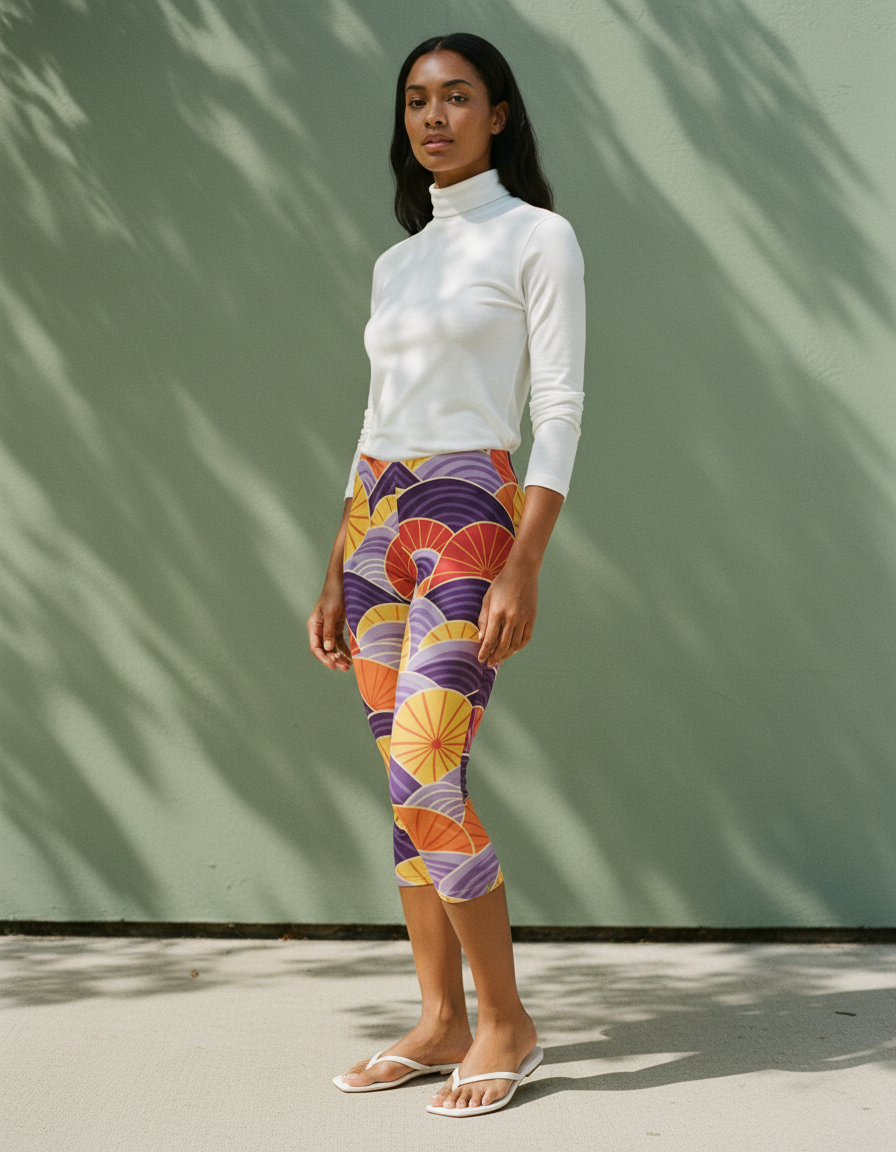 Burnished Lilac Hikari capri leggings