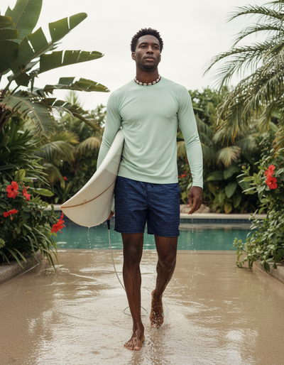 Men's Mint Cream rash guard