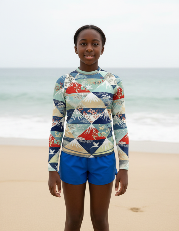 Youth Mount Fuji Rash Guard
