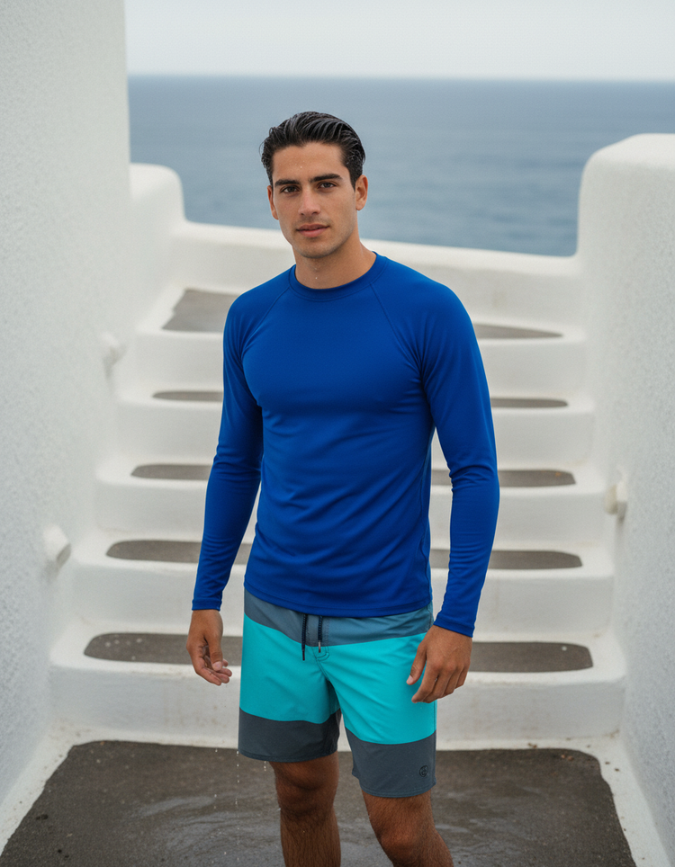 Royal Blue Rash Guard Men's Rashguard — Dripper