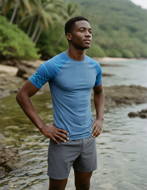 Aqua Rash Guard Men's Rashguard — Dripper