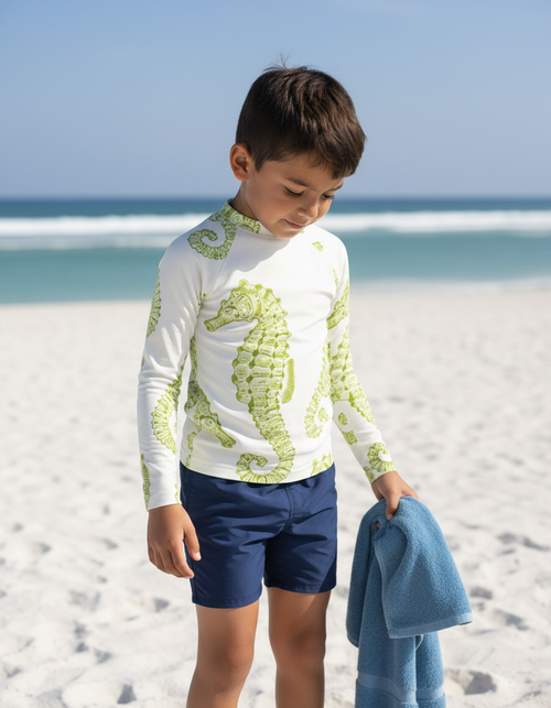 Kids Lime Abyss kids rashguards