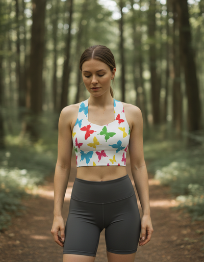 Lepidoptera Longline Sports Bra longline sports bra