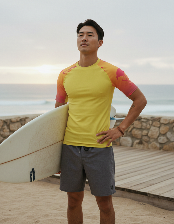 Men's Flamingo Rash Guard