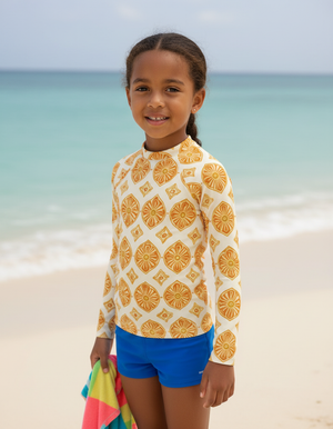 Kids Lemon Yellow Yuki kids rashguards