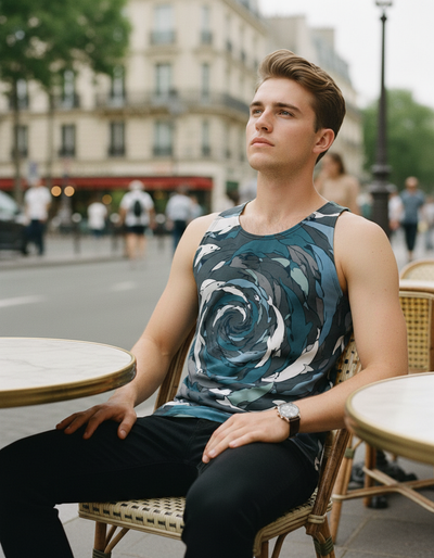 Men's White Onyx Aqua Tank Top tank top