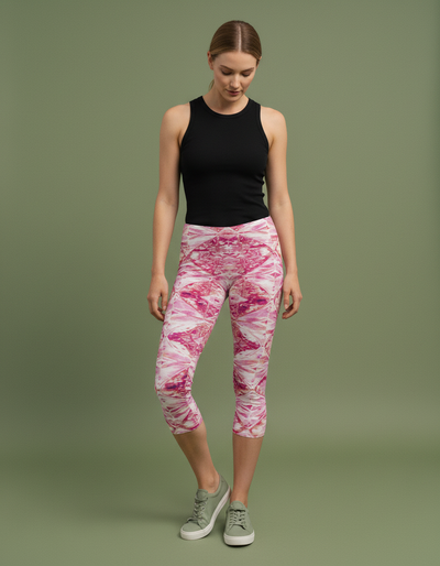 Hot Pink Tsubaki Capri Leggings capri leggings