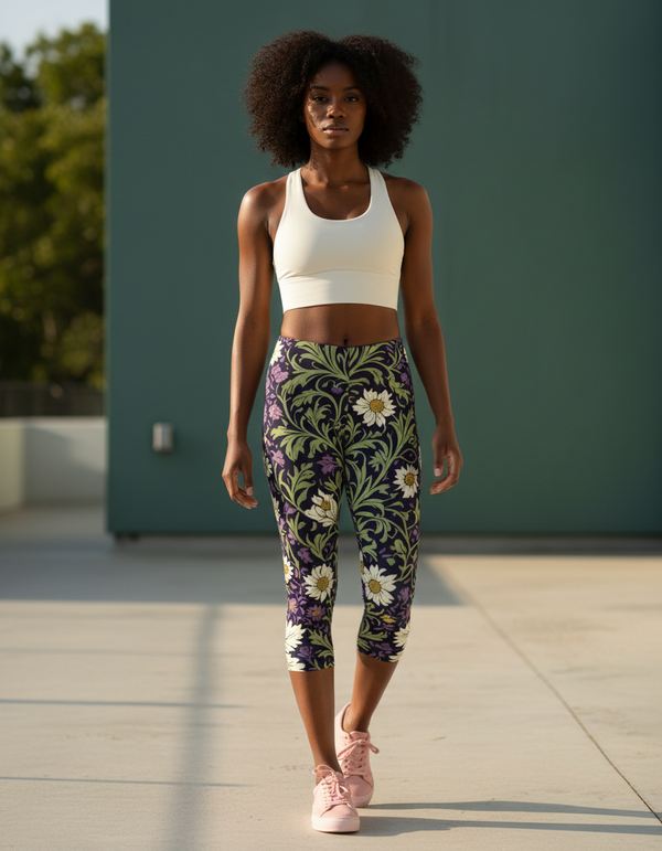 Acanthus Capri Leggings Capri Leggings — Dripper