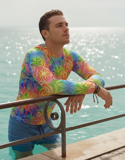 Men's Coral Prism rash guard