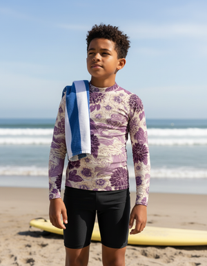 Youth Burnished Lilac Edo youth rashguards