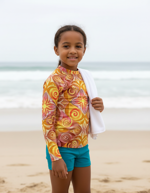 Amber Haze Prism Kids Rash Guard Kids Rash Guard — Dripper