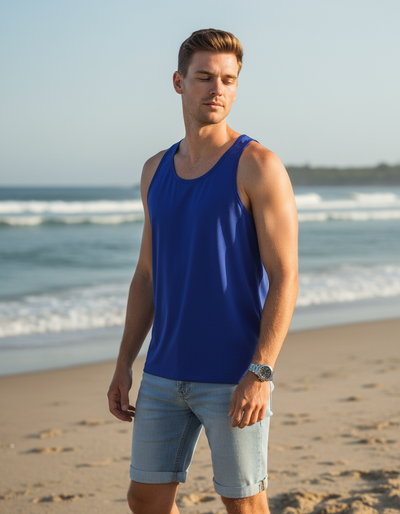 Men's Royal Blue Tank Top tank top