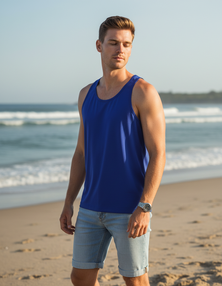 Royal Blue Tank Top Men's Tank Top — Dripper