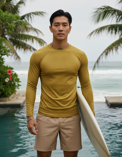 Men's Gold rash guard