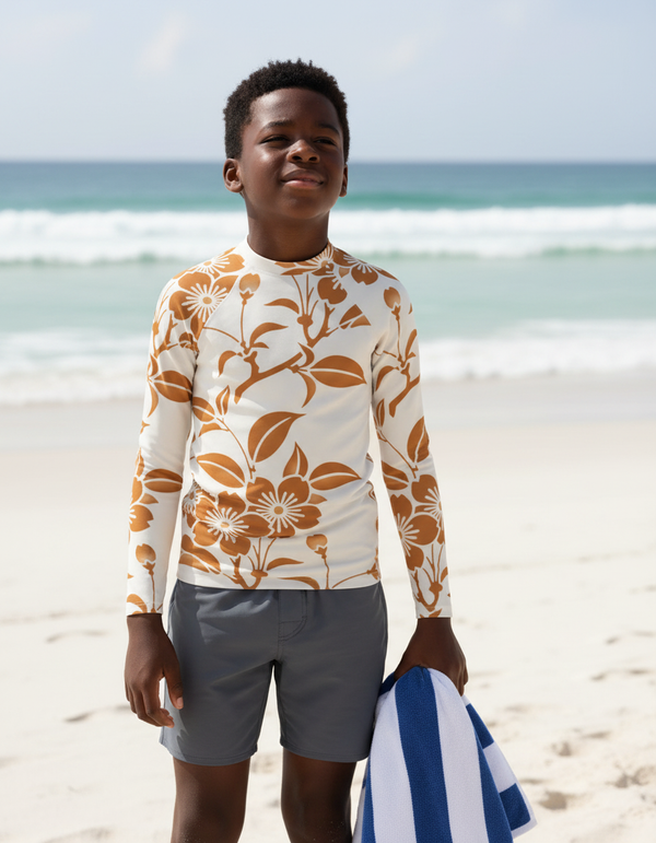 Youth Bicolor Patterns Rash Guard