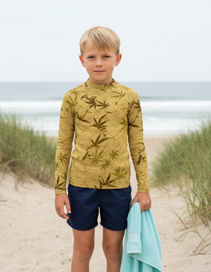 Amber Haze Mizu Kids Rash Guard Kids Rash Guard — Dripper