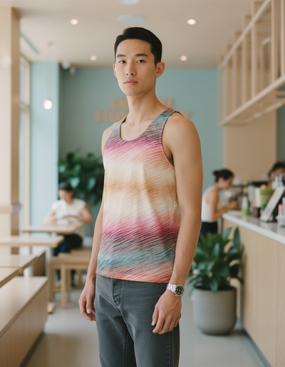 Men's White Onyx Prism Tank Top tank top