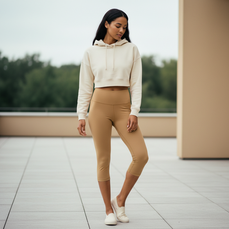 Biscuit Leggings Capri Yoga Leggings — Dripper