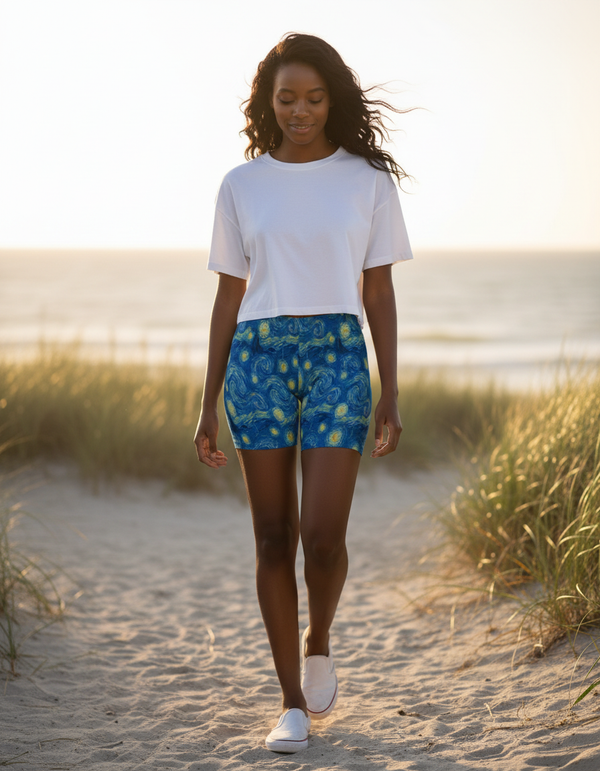 Van Gogh Starry Night women's short shorts