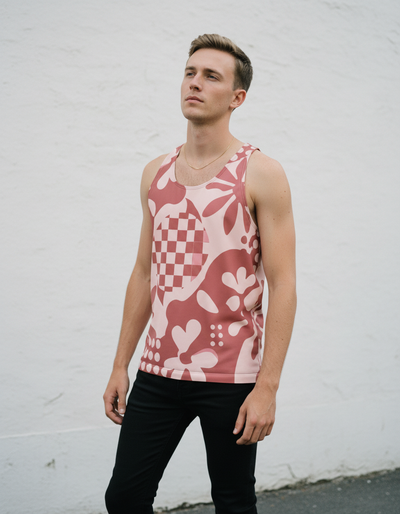 Men's Dusty Rose Vivid Tank Top tank top