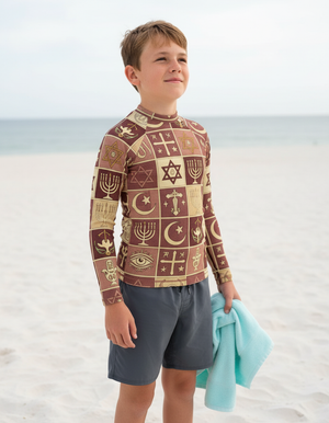 Youth Dusty Rose Unity youth rashguards
