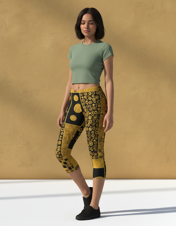 Aureate capri leggings